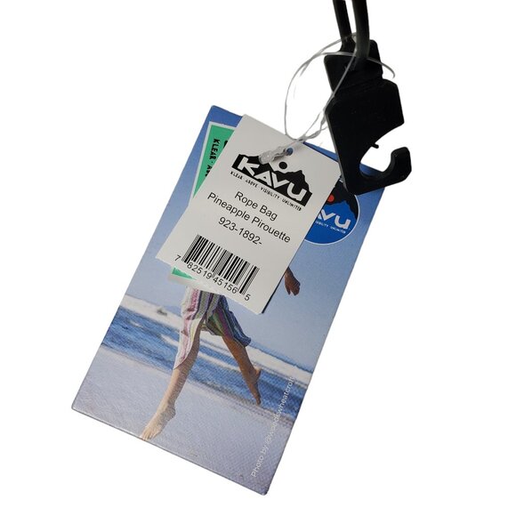 NWT Kavu Rope Bag Canvas Sling Backpack Pineapple Pirouette Pastel Unisex 20x11 - Picture 8 of 9